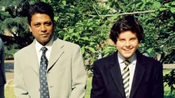 Rajesh Mohur pictured with Carlo Acutis on the day of his Confirmation | Photo courtesy of Ignatius Press