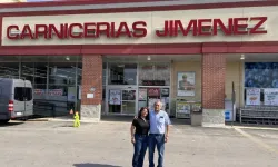 Carnicerías Jiménez founder José Jiménez and his daughter Luz Maribel, the Chicago grocery chain’s human resources director. / Credit: Courtesy of Luz Maribel Jiménez