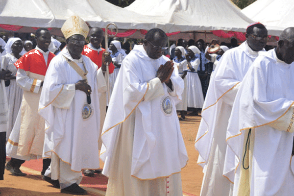 Archbishop Paulino Lukudu Loro during the Launch of the Cantenary celebration of the Archdiocese of Juba, South Sudan on Comboni Day