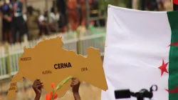 Placard representing the Regional Episcopal Conference of North Africa (CERNA) during SECAM Golden Jubilee in Kampala, Uganda 28.07.2019 / ACI Africa/Fr. Don Bosco