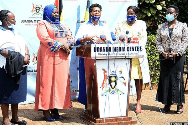 Representatives of Uganda’s Faith Women Leaders at a Press Conference Wednesday, June 10 in Kampala. / Francis Emorut, New Vision