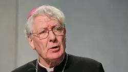 Bishop Lucas Van Looy, S.D.B., pictured at a Vatican press conference on the family synod, Oct. 23, 2015. Daniel Ibáñez/CNA.