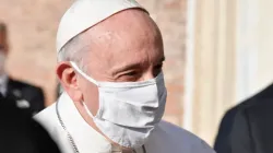 Pope Francis attends a Prayer Meeting for Peace in Rome's Piazza del Campidoglio Oct. 20, 2020./ Vatican Media.