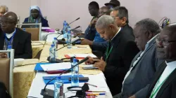 African Faith Leaders address the press at a Nairobi hotel on August 8, 2023. Credit: Jesuit Justice and Ecology Network Africa (JENA)