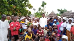 Seminarian David Igba during a pastoral visit at Scared Heart Udei of the Catholic Diocese of Makurdi. Credit: David Igba