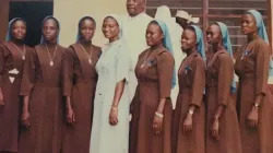 Archbishop Emeritus Joseph Henry Ganda in an undated photo with members of the Our Lady of Visitation (OLV), congregation he founded that continues to thrive in Sierra Leone. Credit: Fr. Peter Konteh