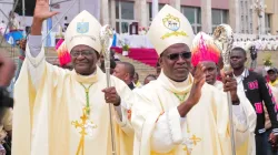 Bishop Edouard Tsimba Ngoma and Bishop Edouard Isango Nkoyo during the 9 September Episcopal Ordination. Credit: Kinshasa Archdiocese