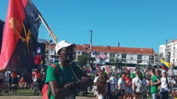 An Angolan pilgrim at WYD in Portugal. Credit: Angola Viture Parish