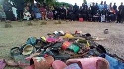 The shoes of children abducted from Bethel Baptist High School, Kaduna. Photo: Bosan Yakusak.