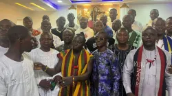 Archbishop Ignatius Ayau Kaigama with Chrisians of St. Joseph’s Pastoral Area, Daki Biyu, Abuja. Credit: Abuja Archdiocese