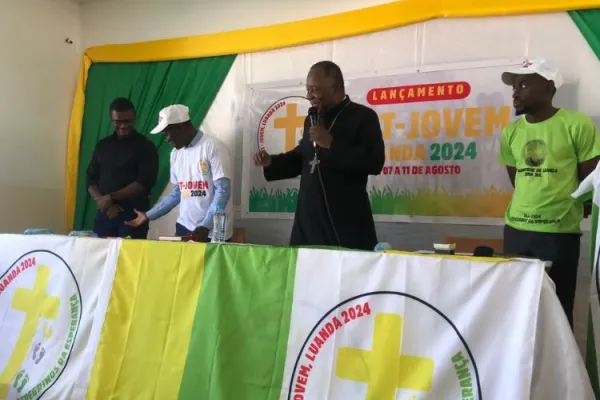 Archbishop Filomeno do Nascimento Vieira Dias during the presentation of the Youth Festival in Luanda Archdiocese. Credit: Fest-Jovem