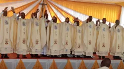 The nine newly ordained Kenyan-born members of the Congregation of the Holy Spirit (Spiritans/Holy Ghost Fathers/CSSp.). Credit: ACI Africa