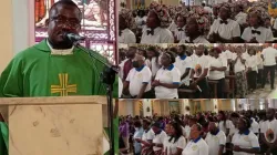 Fr. Adelino Calonda during the opening Mass of the 2024/2025 Catechetical n Angola's Luanda Archdiocese. Credit: ACI Africa