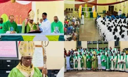 Archbishop Valerian Maduka Okeke of the Catholic Archdiocese of Onitsha during Holy Mass to officially launch the centenary celebrations of Bigard Memorial Major Seminary. Credit: Bigard Memorial Major Seminary