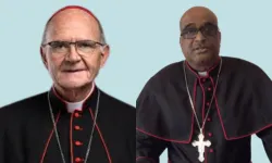 Stephen Cardinal Brislin (left) and Bishop Sylvester David (right)