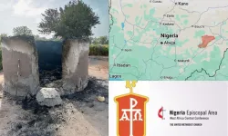 A burned-out home in Munga Dosso, Taraba State, is among the many that were damaged in clashes between members of the United Methodist and Global Methodist churches. Two children, ages 4 and 2, were killed in the December attacks. Credit: Bishop John Schol.