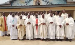 Some members of the Clergy of the Catholic Diocese of Man in Ivory Coast. Credit: Man Diocese