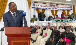 Bernard Okalia Bilai, during the opening ceremony of the 48th annual seminar of the Bishops of Cameroon in the Catholic Diocese of Buea. Credit: ACI Africa