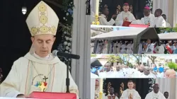 Archbishop Luís Miguel Muñoz Cárdaba during the celebration of the World Day for Consecrated Life in Mozambique