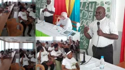 Fr. Telmo Serôdio addressing Catholic journalists and media practitioners in São Tomé e Príncipe. Credit: Radio Jubilar