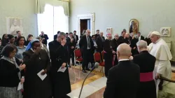 Pope Francis joines the Pontifical Commission for the Protection of Minors in prayer at the Vatican on March 7, 2024. | Credit: Vatican Media