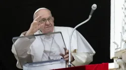 Pope Francis delivers the Regina Caeli address from the window of the Apostolic Palace on May 28, 2023. | Vatican Media