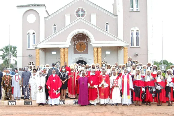 Bishop Ernest Anaezichukwu Obodo with court officials after Holy Mass to Launch Legal Year at Holy Ghost Cathedral, Ogui Enugu. / Diocese of Enugu/Facebook Page