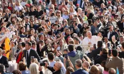 Pope Francis greets pilgrims at his general audience in St. Peter's Square on Wednesday, Sept. 18, 2024. / Credit: Daniel Ibáñez/CNA