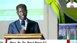 Fr. Paul Béré, delivering the inaugural lecture of the Sarpong Theological Lecture (STL) organized by the Arrupe Jesuit Institute (AJI) on 1 October 2021. Credit: Courtesy Photo