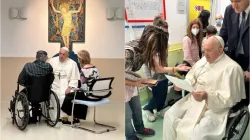 During his last full day of hospitalization on June 15, 2023, Pope Francis visits the pediatric oncology ward of Gemelli Hospital, which is next to his own hospital suite. | Credit: Vatican Media