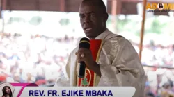 Screenshot Fr. Camillus Ejike Mbaka  during Mass at the Adoration Ministry in Enugu Diocese.