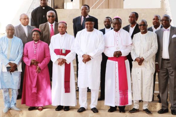 Members of the Gambia Christian Council with President Adama Barrow.