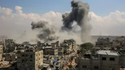 Smoke increases after Israeli airstrikes on the city of Rafah in the southern Gaza Strip, Oct. 10, 2023. | Credit: Anas-Mohammed/Shutterstock