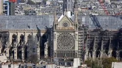 The rose window of Notre-Dame de Paris Cathedral is seen on Oct. 25, 2024, in Paris a few weeks before its reopening to the public scheduled for Dec. 8, 2024. / Credit: Chesnot/Getty Images