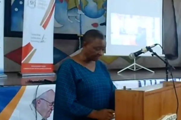 Professor Mary Getui addressing the Participants at the Conference on Religion and Gender / Tangaza University College