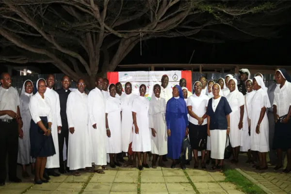 Priests and Religious at the Accra Archdiocesan Climax of the Extraordinary Missionary Month of October 2019 at the St. Thomas Aquinas Parish, Legon, Accra, October 30 2019. In the background is Archbishop John Bonaventure Kwofie of Accra / Damian Avevor, Ghana