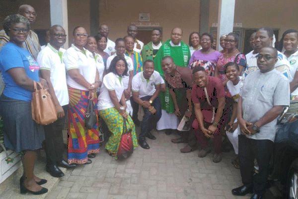 Some Catholic Health Professionals at the St. Maurice Parish, La, Accra during the commemoration of World Day of the Sick in 2019. / Damian Avevor