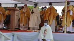 Some Bishops of Ghana with the Apostolic Nuncio in Ghana,
Archbishop Henryk Mieczysław Jagodziński who presided at the Holy Mass of the 25th Anniversary of the Keta-Akatsi Diocese in Ghana’s Volta Region. / Bro. Stephen Domelevo, SVD