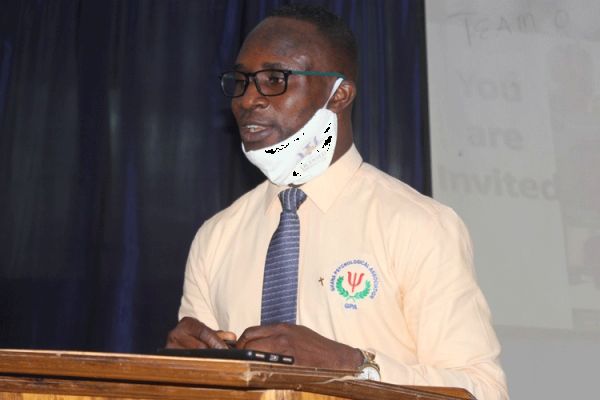 Bro. Aaron Prosper Kuubagr, a Ghanaian Religious Psychologist of the St. Augustine Order, and the Northern Regional Representative of the Ghana Psychological Association launching the maiden Ghana Psychology Week Celebration in Tamale on August 10, 2020. / Francis Ekow Monnie