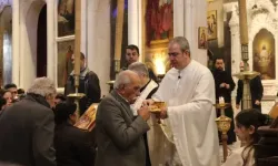 Holy Mass is celebrated in Mariamite Greek Melkite Catholic Cathedral, Damascus, on Dec. 15, 2024. / Credit: Lama Ghosn/ACI MENA