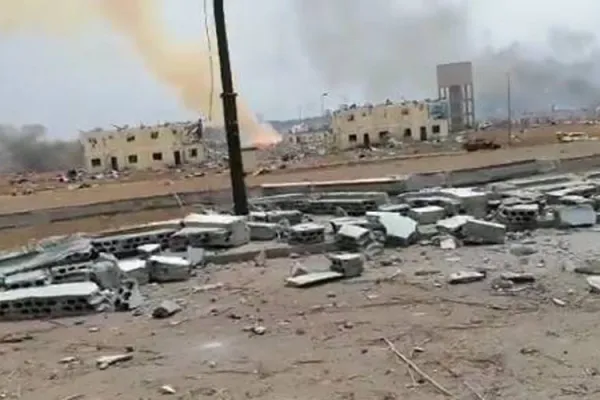 Debris of shattered buildings from an explosion in Bata, Equatorial Guinea / Agenzia Fides