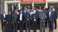 Heads of Ecclesiastical Universities and Faculties in Africa joined by the Secretary of the Congregation for Catholic Education, Archbishop Angelo Vincenzo Zani at the Catholic University of Eastern Africa (CUEA), Nairobi, Kenya to present Pope Francis' Veritatis Gaudium Nov. 29-30, 2019. / ACI Africa