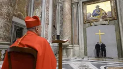 The traditional ceremony to verify and ascertain that the Holy Door, closed during the last holy year, is intact, sealed, and ready to be reopened at the beginning of the new Jubilee 2025 was led by the archpriest of St. Peter’s Basilica, Cardinal Mauro Gambetti on Dec. 2, 2024. / Credit: Vatican Media