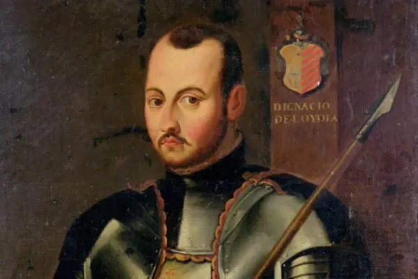 A 16th-century painting of St. Ignatius in armor./ Public domain.