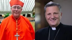 Cardinal Jean-Claude Hollerich, archbishop of Luxembourg, (left) and Cardinal Mario Grech, secretary general of the Synod of Bishops | Daniel Ibáñez/CNA