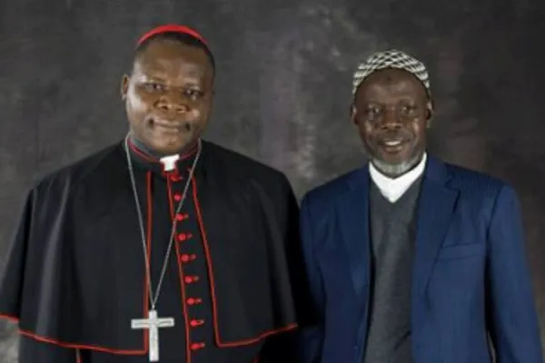 Dieudonné Cardinal Nzapalainga with late Imam Omar Kobine Lamaya.