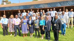 Bishop Joseph Mary Kizito with Secretaries General, Coordinators of Justice and Peace commissions, and persons responsible for migrants and refugees from eight countries of the Inter-Regional Meeting of Bishops of Southern Africa (IMBISA). Credit: Brend Gwasira, programs Officer