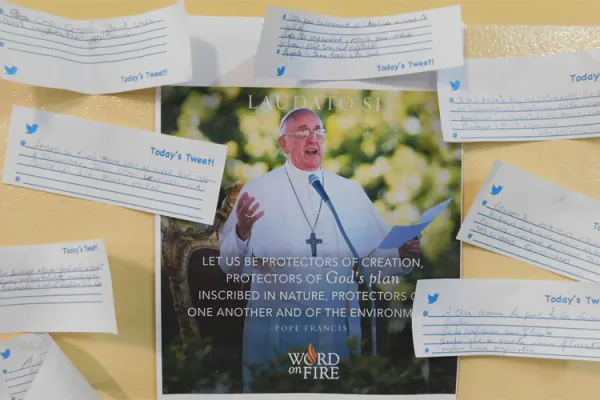 Notes by IMBISA Bishops during a session on care of creation, our common home guided by Pope Francis' Laudato Si during their 12th Plenary Assembly in Maputo, Mozambique on November 15, 2019 / Bishop José Luís Gerardo Ponce de León of Manzini, Swaziland