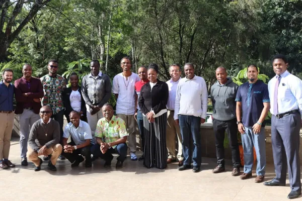 Representatives of the Jesuit Justice and Ecology Network – Africa (JENA) member organizations who met in Nairobi to discuss financing for post-COVID-19 recovery in Sub-Saharan Africa 26-27 January 2022. Credit: JENA