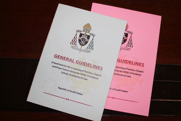 Handbook on measures to guide the faithful during worship in South Sudan's Juba Archdiocese. / ACI Africa